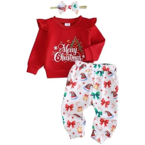 Mioglrie Toddler Baby Girl Clothes Fall Winter Sweatsuit Newborn Sweatshirt Sweat Pant Sets Outfits Infant Girls Clothing