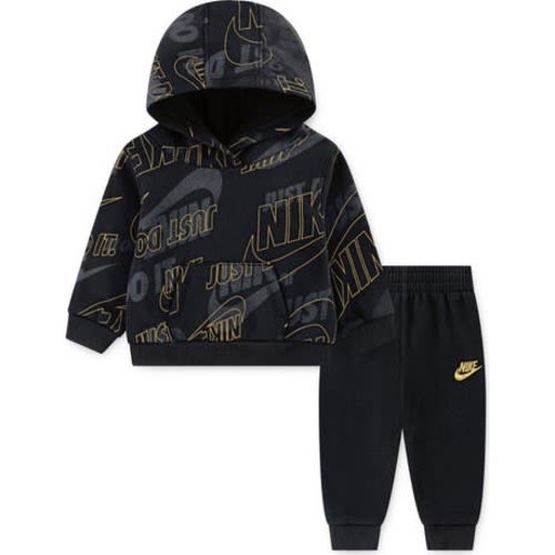Sportswear Cotton Blend Fleece Hoodie & Joggers Set