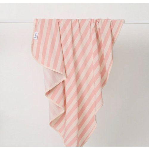 Baby Swaddle - Pink Musk Stripe
