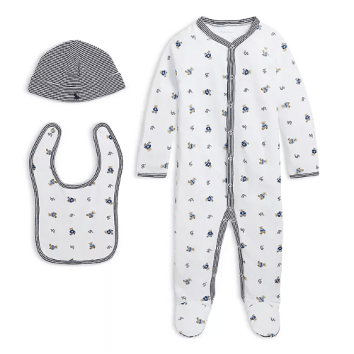 Polo Boys' 3-Pc. Polo Bear Coverall Set - Baby