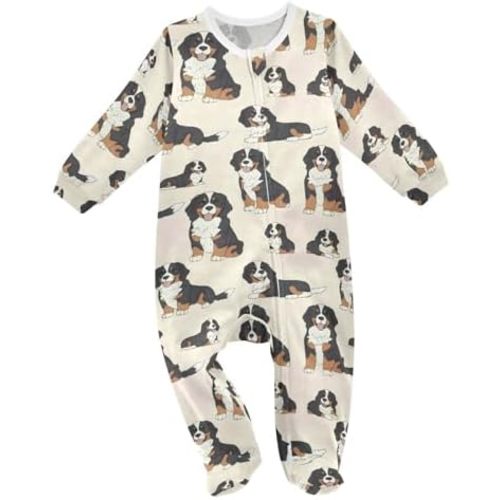 vvfelixl Funny Cows Milk Baby Sleepers For Girl Boys Newborn Baby Play One-Piece Footies For 0-24 Months