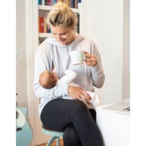 Powder Blue Maternity & Nursing Hoodie