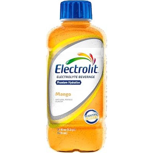 Electrolit, Electrolyte Beverage, Mango, 21 Fl Oz bottle (Pack of 12)