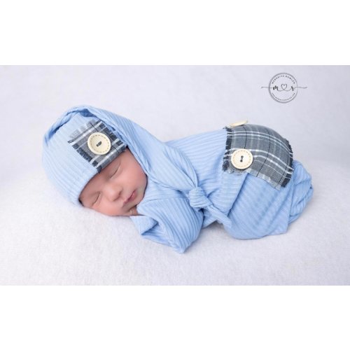 Newborn Outfit, Footed Sleeper Romper and Hat, Baby Photo Prop, Boy, Girl