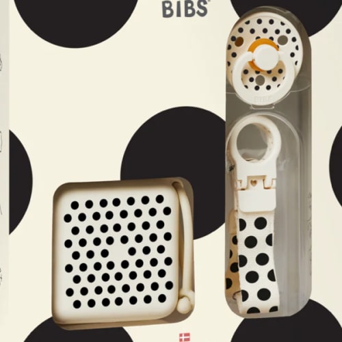 BIBS Soothe & Go Polka Gift Set | Ivory/Black | Pacifier Set – Bibsworld store US