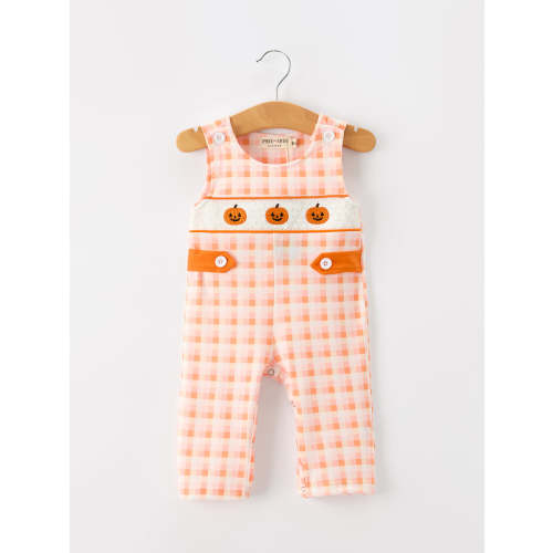 Halloween Pumpkin Plaid Boys JonJon – Rylee Faith Designs