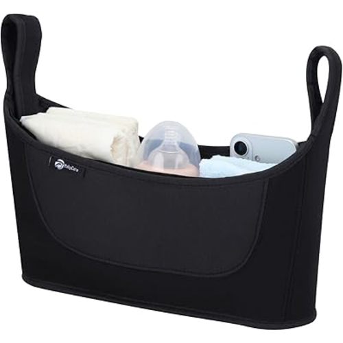 Stroller Organizer with Insulated Cup Holders, Adjustable Stroller Caddy with Detachable Phone Bag, Stroller Accessories Fits for Uppababy, Doona, Jogger, Britax, Mompush, Bob