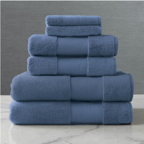 Egyptian Cotton 6-piece Bath Towel set (cadet blue)