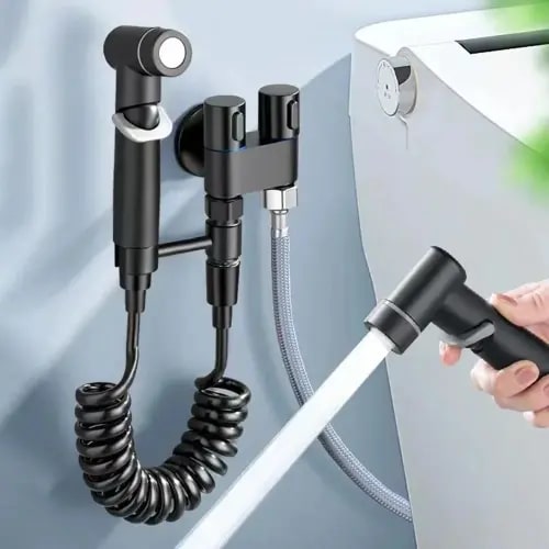 Cold & Hot Water Handheld Bidet Set Portable Toilet Spray Cleaner Bathroom Personal Hygiene Washing Toilet Accessories