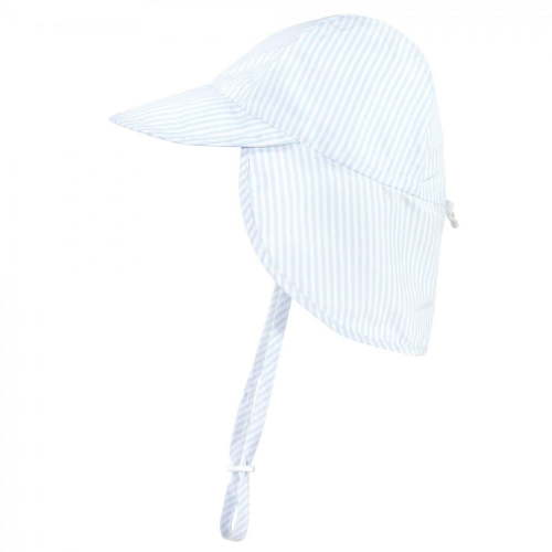 Hudson Baby Infant and Toddler Boy Sun Protection Hat, Blue Stripe, 2T-4T