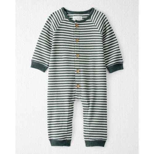 Baby Organic Cotton Waffle Knit Jumpsuit in Stripes - Little Planet | Carter's