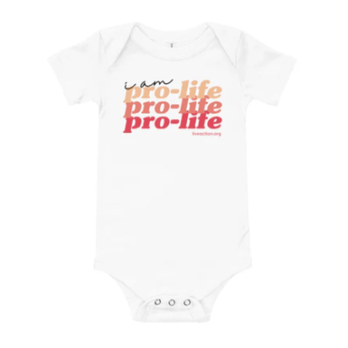 Pro-Life Baby Onesie in Red