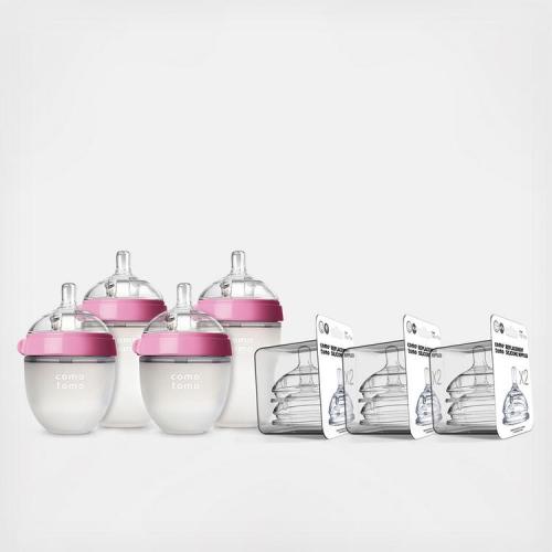 Comotomo, Baby Bottle Bundle Feeding Set | Zola Baby