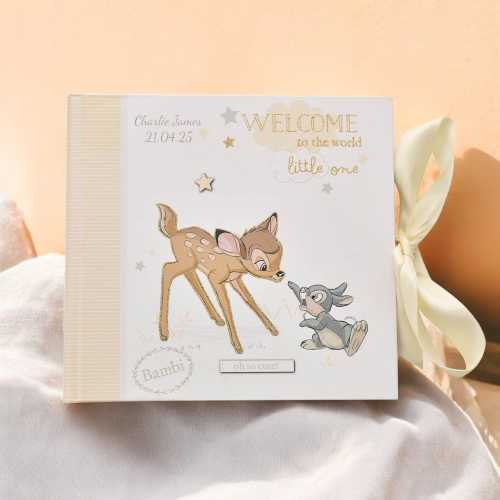 Personalised Disney Magical Beginnings Photo Album - Bambi - Keepsake - Mummy To Be - New Baby - Photo Album - 4" X 6"