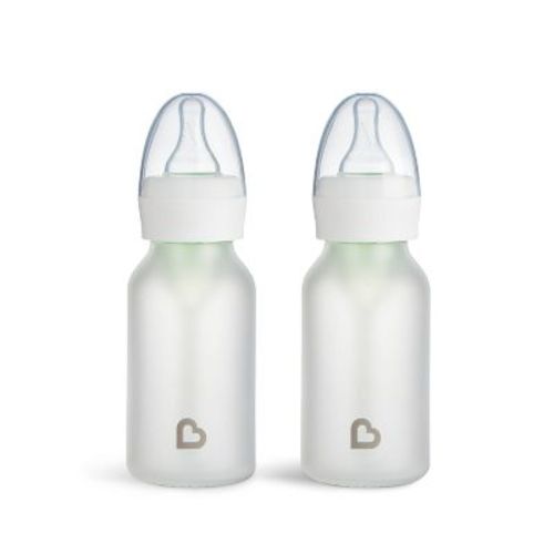 Munchkin Bond Glass Baby Bottles - White - 4 fl oz/2pk