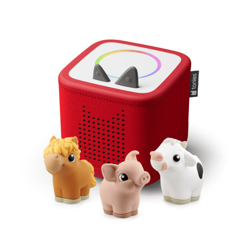 tonies Toniebox 2 Screen-Free Audio Player Starter Set for Kids with My First Farm Set, Age Group 1+