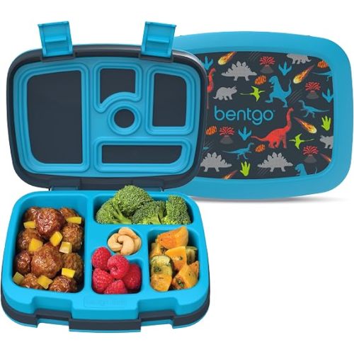 Bentgo Kids Prints Leak-Proof 5-Compartment Bento-Style Kids Lunch Box