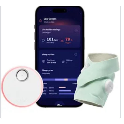 Owlet - Dream Duo 2 Smart Baby Monitor: FDA-Cleared Dream Sock and Cam 2 HD Wi-Fi Video - Mint
