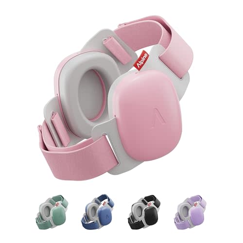 Alpine Muffy Baby Comfort - Protects Hearing for Babies and Toddlers - CE & ANSI Certified - Headband for Safe fit & Comfort - Adjustable for Ages 3-48 Months - 24dB Sound Reduction, Pink