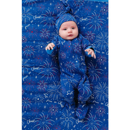 Set Free in Christ PJ Footed Onesie Cotton – Holy Pals