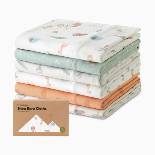 KeaBabies Shea Burp Cloths (6 Pack) - Wilderness