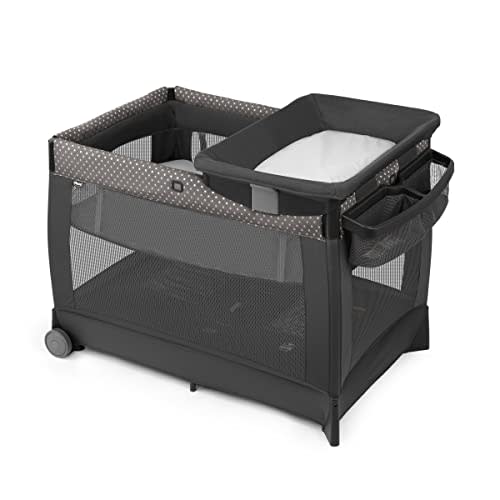 Chicco Lullaby Portable Playard, Infant Bassinet and Changer, Toddler Playard, Portable Crib, Travel Friendly | Calla/Grey