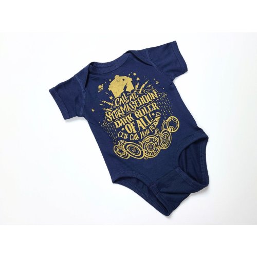 "Call Me Stormageddon" Doctor Who Baby Bodysuit – Handprinted