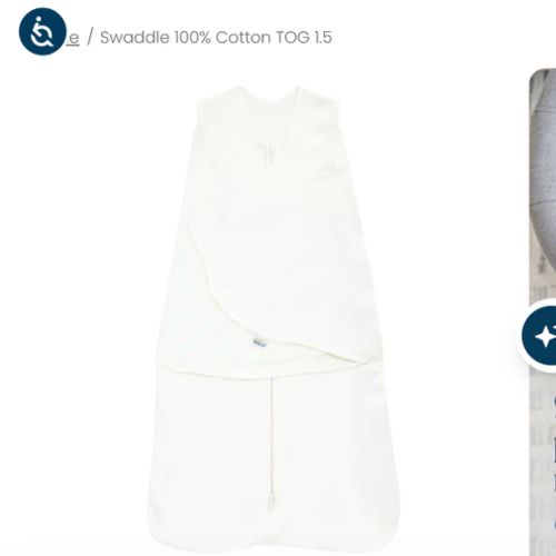 Cream Cotton Baby Swaddle - Newborn | HALO