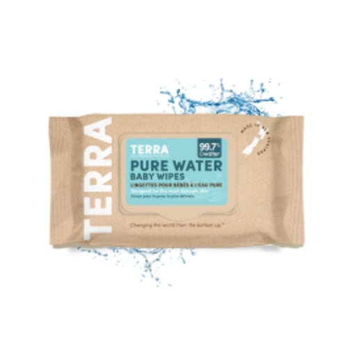 Terra Organics Bamboo Baby Wipes-Pure NZ Water, 70 Wipes