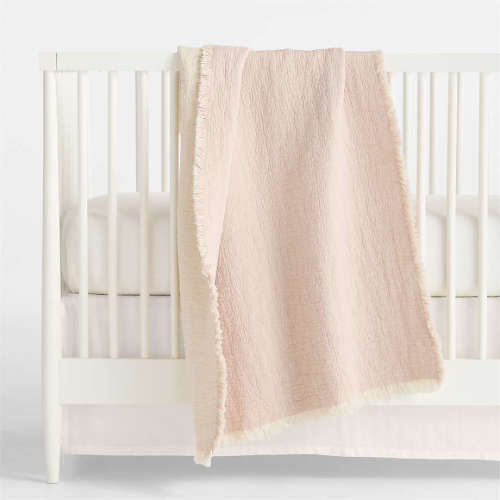Supersoft Pampas Ivory 100% Organic Cotton Gauze Baby Crib Fitted Sheet