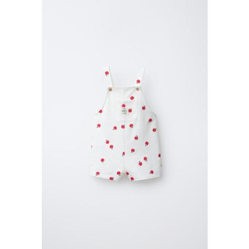 APPLE PRINT OVERALLS - Oyster-white | ZARA United States