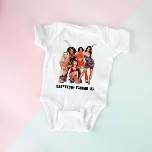 Spice Girls Spice World vintage tee onesie | Vintage Concert Tee, 90's Merch, Baby gift Kids's Short Sleeve Onesie 12M Carolina Blue sold by SmileSnap | SKU 1106620989 | Printerval