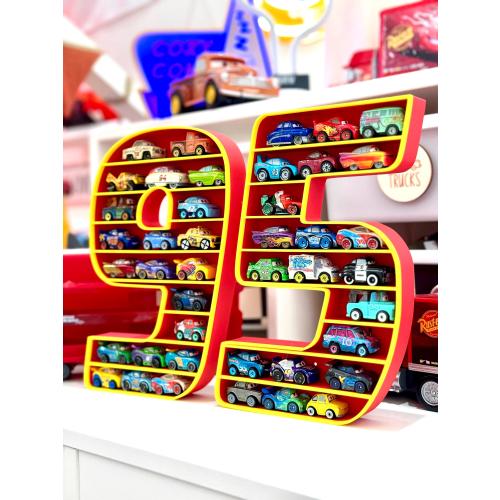 95 Cars Theme Mini Shelf | Storage For Mini Racers