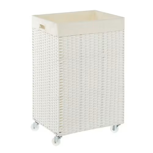 Grey Montauk Rolling Laundry Carts | The Container Store