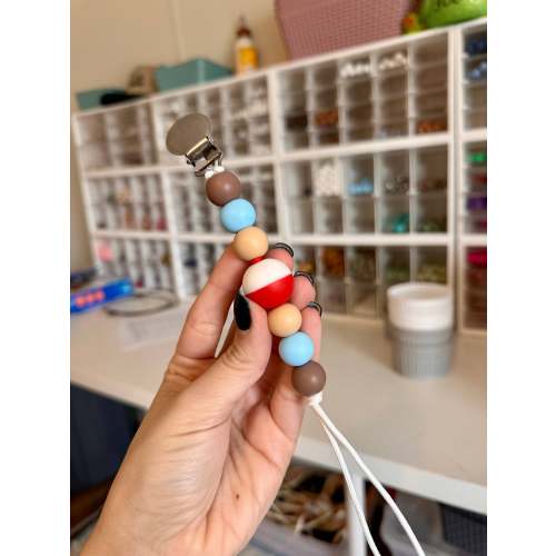 Neutral Bobber Pacifier Clip