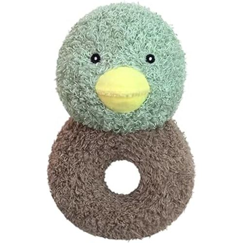 Baby Mallard Duck Soft Rattle Toy, Plush Green Duck Infant Shaker Rattle Easy-Grasp Stuffed Animal Toy, Gifts for Newborns Babies Toddlers Boys Girls, 5.3 Inches