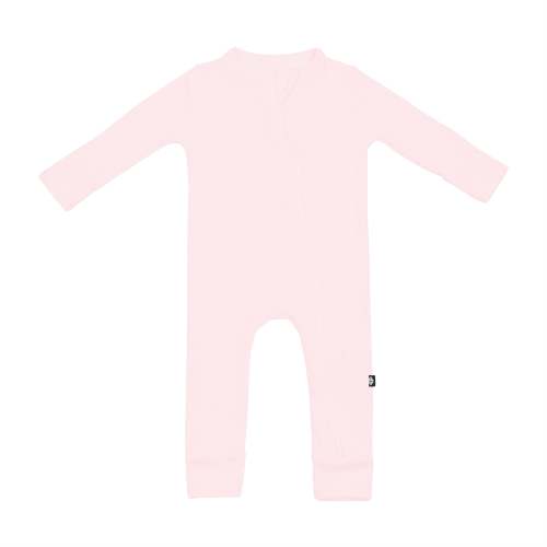Ribbed Zipper Romper in Sakura | Kyte Baby