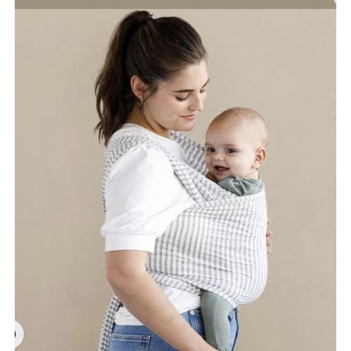 Natural + Grey Stripe Wrap