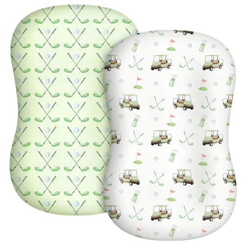 CroBlissful 2 Pack Golf Baby Lounger Cover Stretchy and Soft Infant Lounger Cover Breathable and Soft Baby Nest Slipcover for Boys Girls