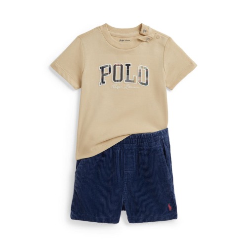 Cotton Jersey Two-Piece Shorts Set