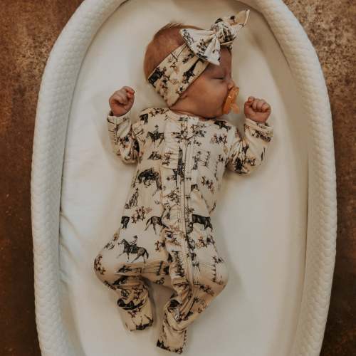 Western Serenity -Ruffled- Folding Feet Jammies – Cowkid Clothing Company