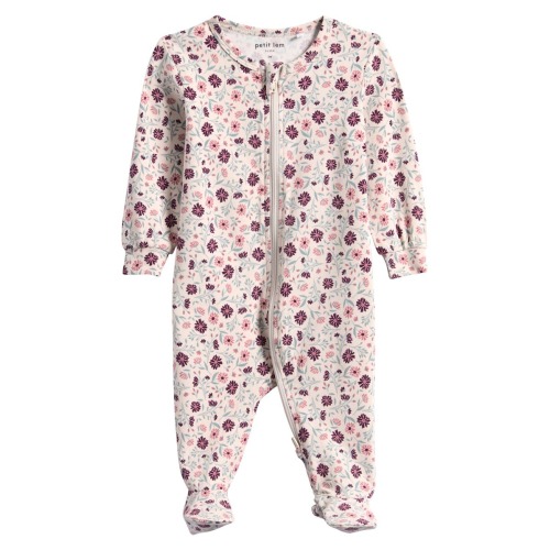 (6 M) Poppy Floral Print Fitted Footie Pajamas