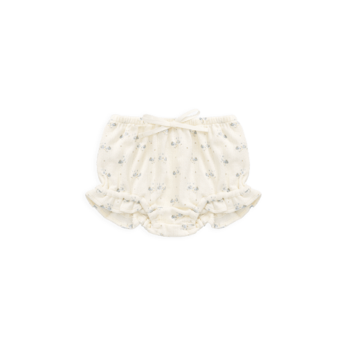 Organic Cotton Pointelle Frill Bloomer - Molly Blue