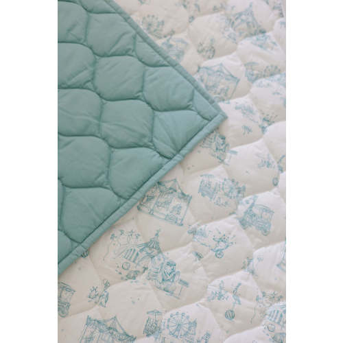 Circus Toile Quilted Playmat - Organic Cotton Baby Playmat – The Gilded Bird US