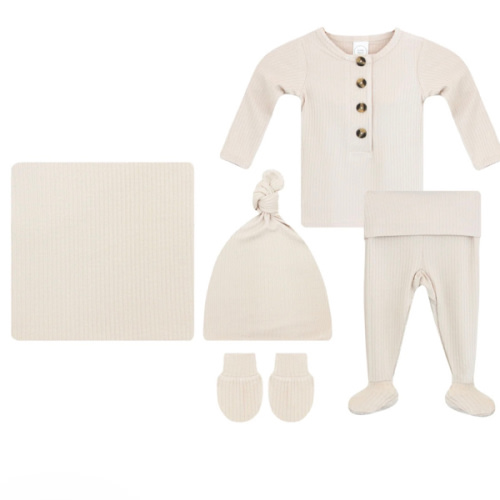 Cove Ribbed Newborn Hat Bundle (Top + Bottom)