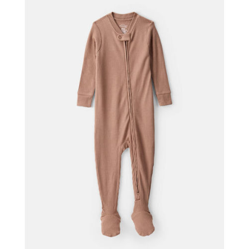 Baby PurelySoft 2-Way Zip 1-Piece Pajamas - Brown - Carter's | Carter's