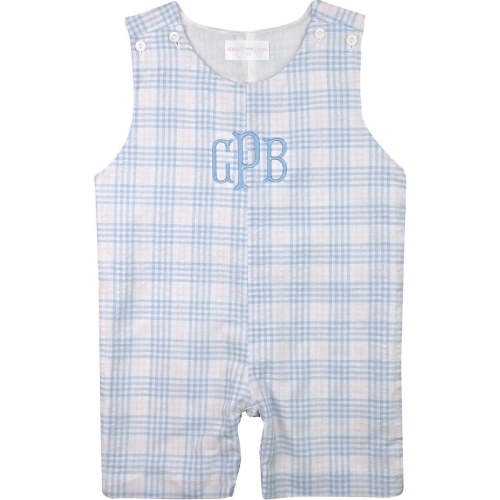 Pink And Blue Plaid Seersucker Jon Jon