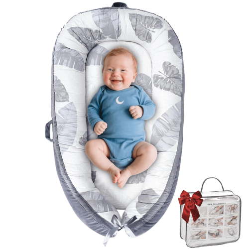 Baby Lounger for Newborn 0-24 Months, Premium Infant Lounger, Pure Cotton Baby Playmat for Boys & Girls, Portable Newborn Lounger for Travel and Home.