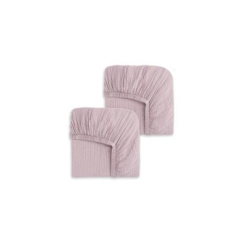 HALO 2pk 100% Organic Muslin Crib Fitted Sheets - Mauve