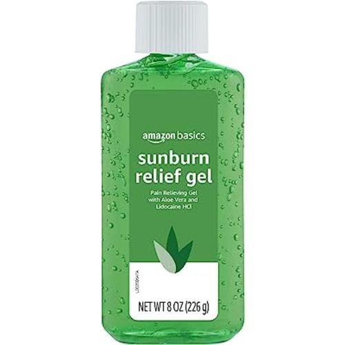 Amazon Basics Sunburn Relief Gel with Aloe Vera, 8 oz (Pack of 1) (Previously Solimo)